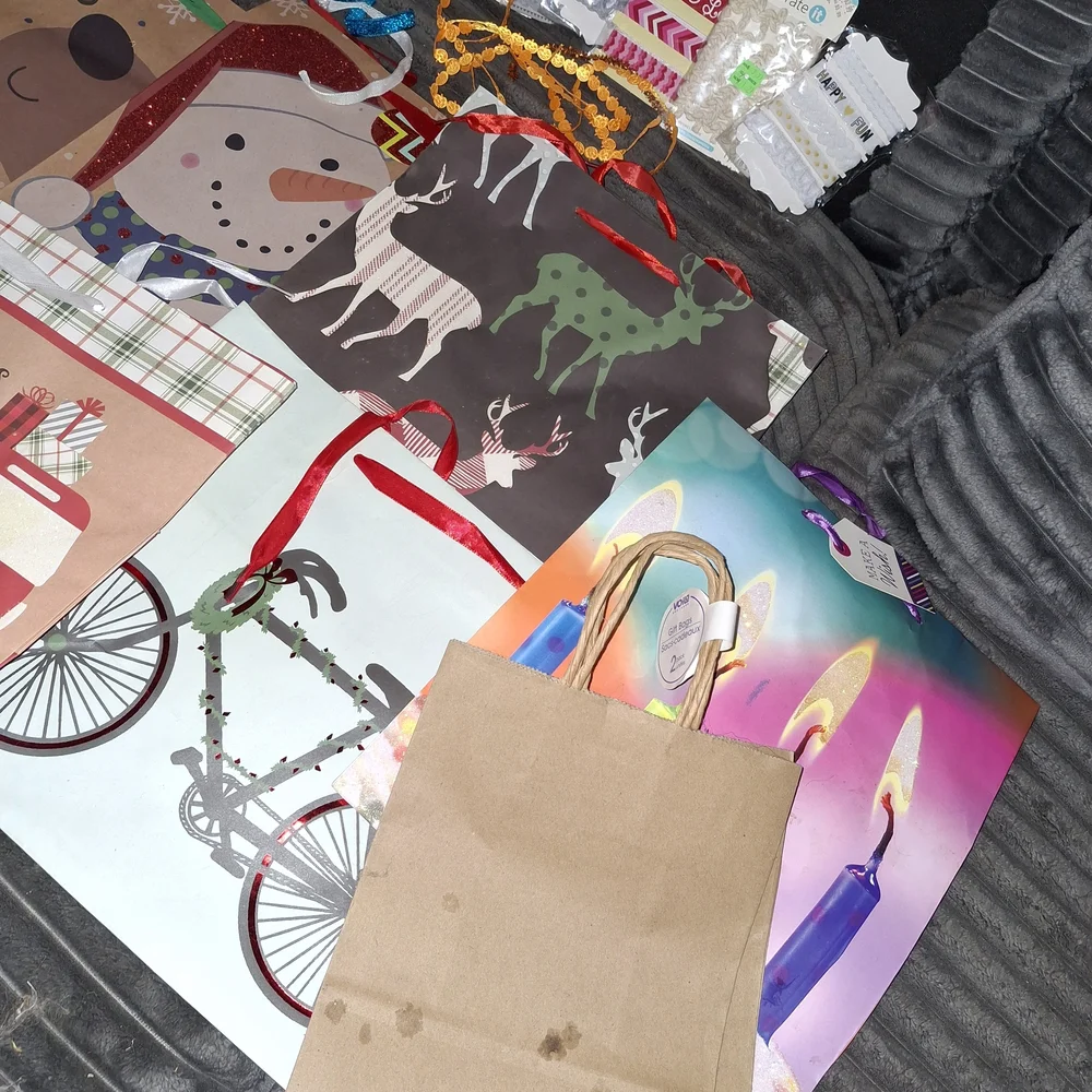 Festive Holiday Gift Bags and Wrapping Supplies